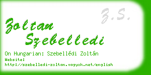 zoltan szebelledi business card
