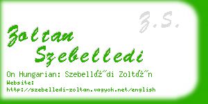 zoltan szebelledi business card